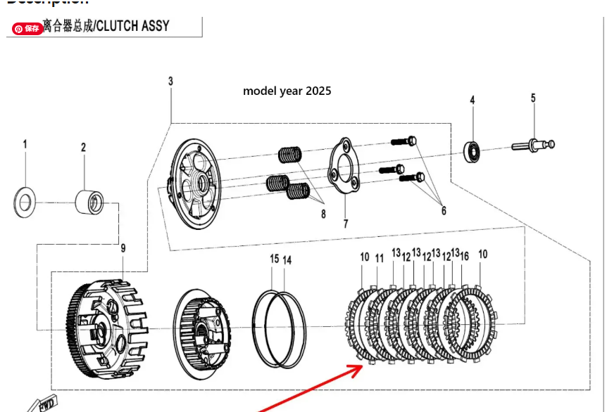 whole set clutch pad and steel pad suit for CF250SR/CF300SR/300NK/ 2024/2025