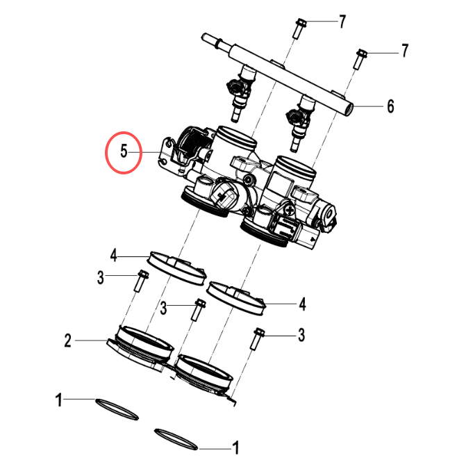 Throttle Body suit CF450CLC code is 0SQV-173000-5000