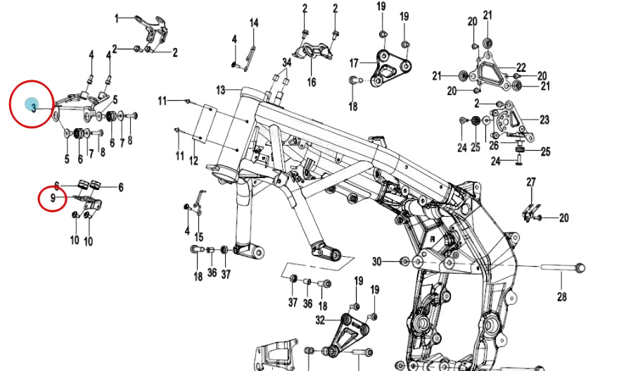 Headlight fixing bracket and lower seat suit CF675NK code is 6GUV-030210-3001/6GUV-030220-3000