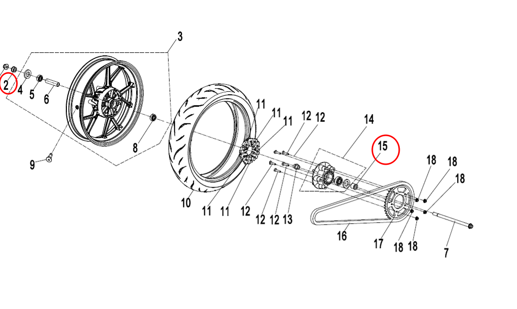 Rear Wheel shaft sleeve and right shaft bushing suit CF250NK 6KM0-110002-10000/6KJ0-110001-10000