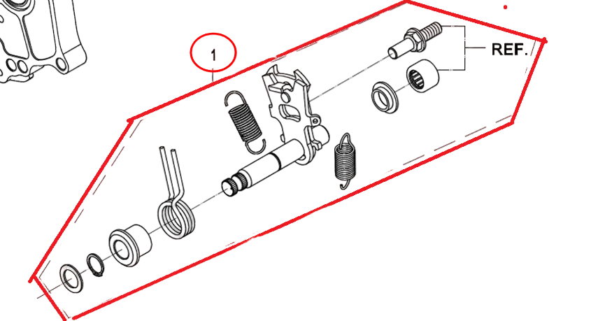 Gearshift shaft suit CF700MT code is 0700-065100-20002