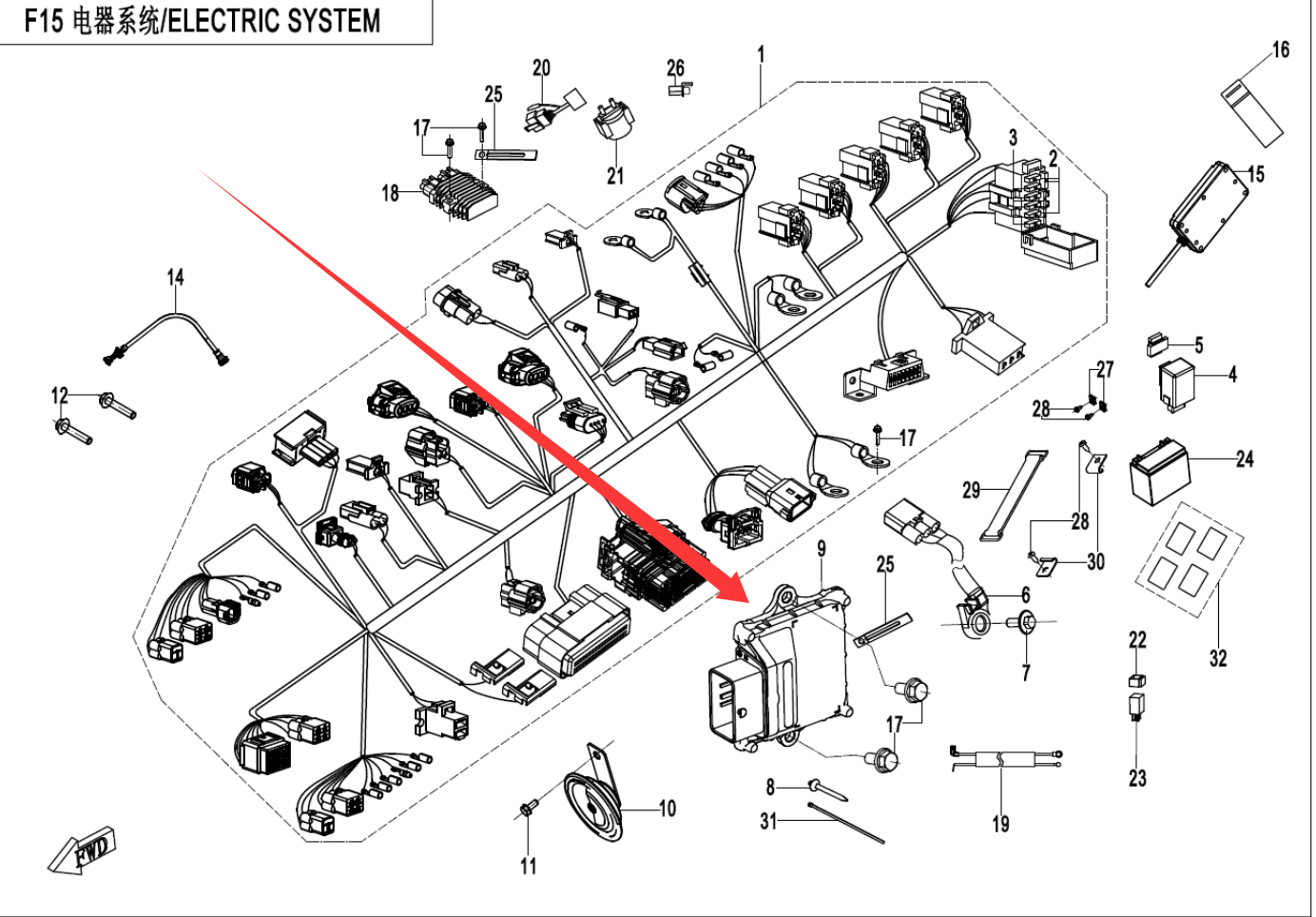 ECU Suit CF250NK Code is 6KMV-001000-B400