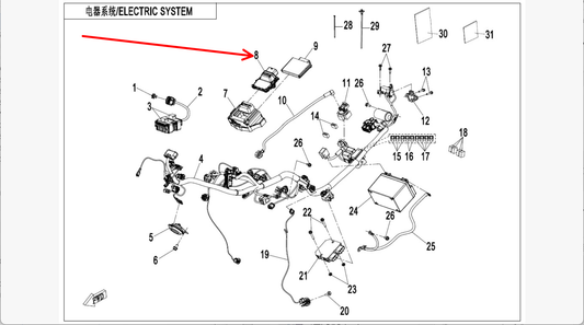 ECU suit CF450SRS code is 6AQV-001000-1500