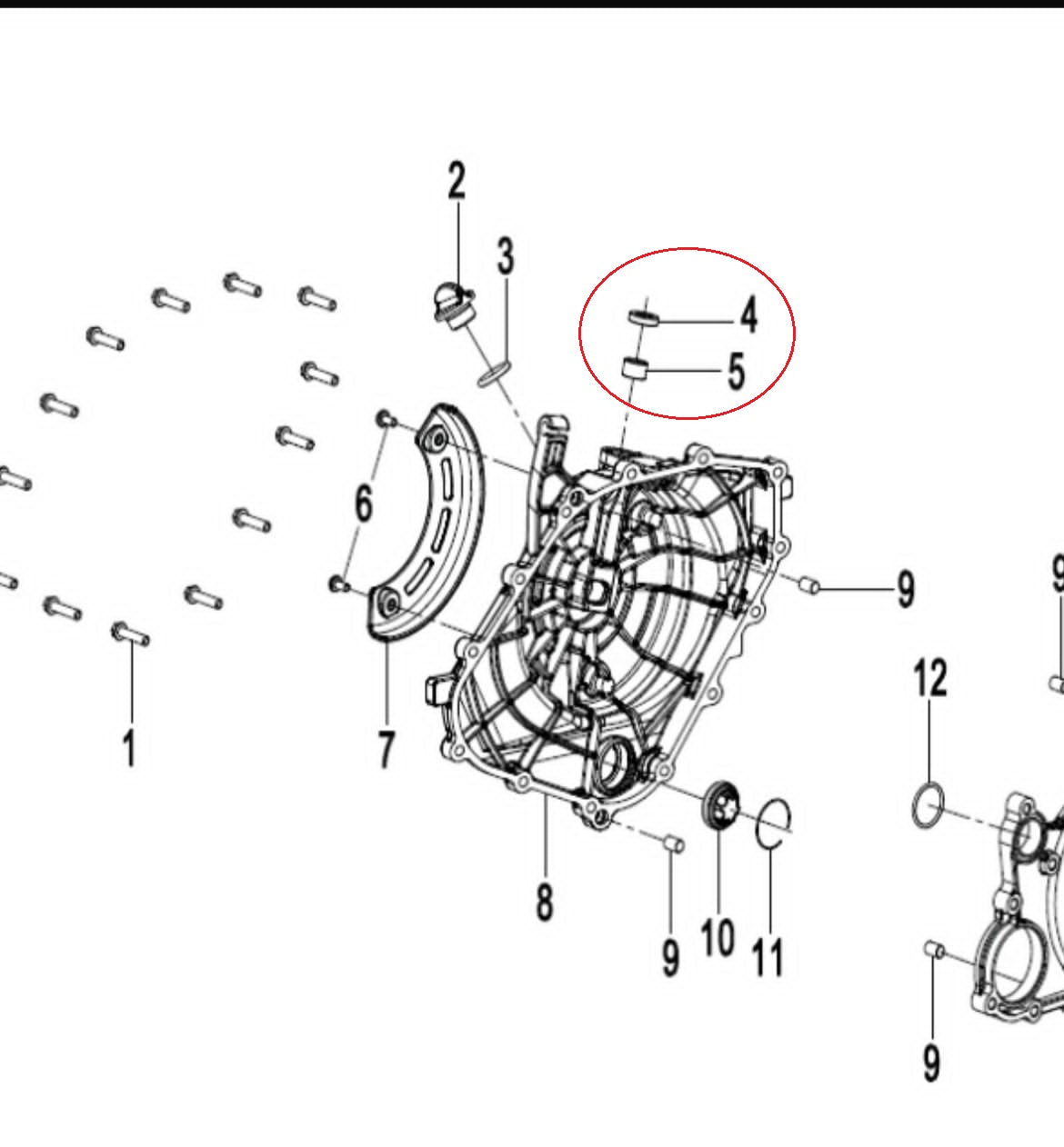 Sight Glass and ring/bearing/sealing suit CF675SR/CF450SR/CF450CLC/CF450NK/CF450MT 0SQV-013100-1000-M1/0SQV-013001-1000