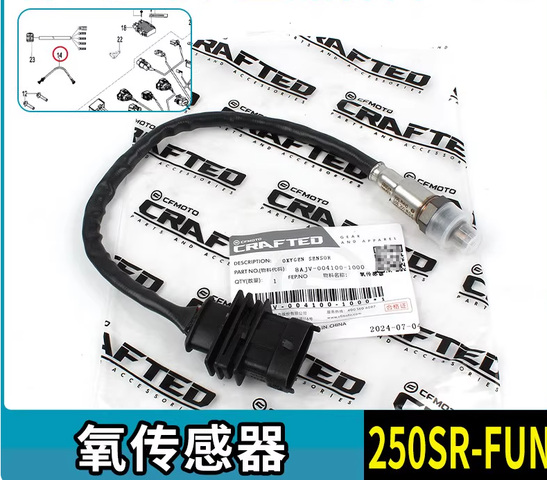 Oxygen Sensor suit CF250NK/CF250SR/CF300SR/CF250SR FUN code is 8AJV-004100-1000