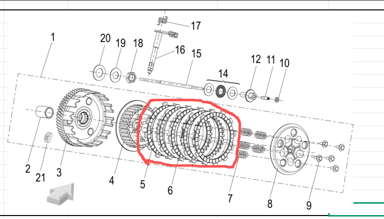 Clutch pad suit Benelli 180S