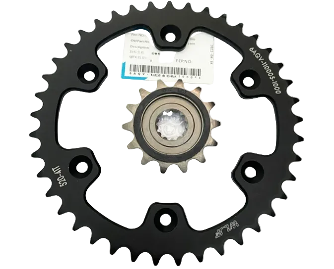 Rear Sprocket and front sprocket suit CF450NK/CF450SR code is 6AQV-110002-1002/0MQ0-062030