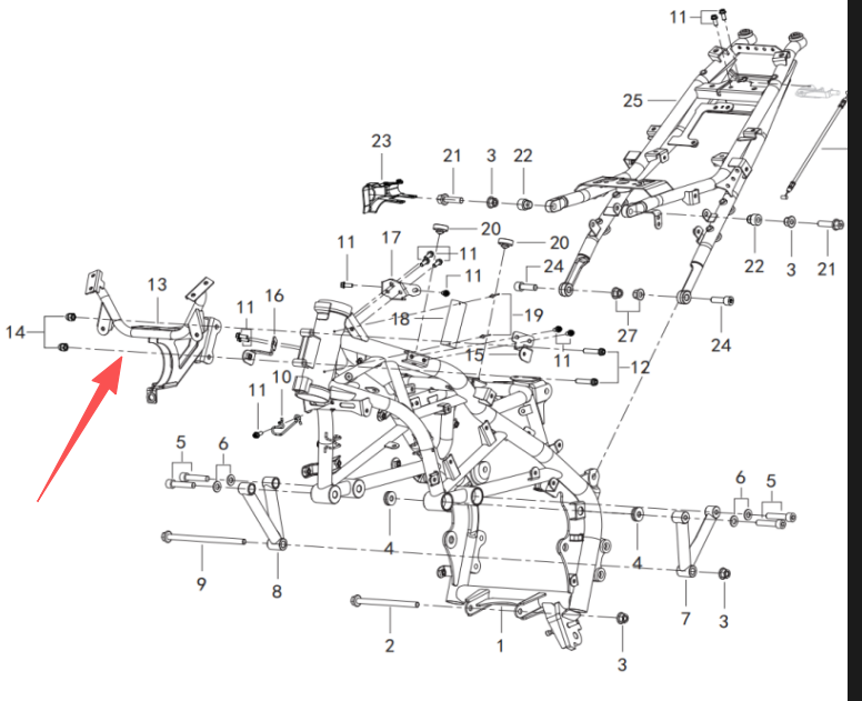 Headlight Bracket suit SRK300/Piston 300 code is 08510N490000