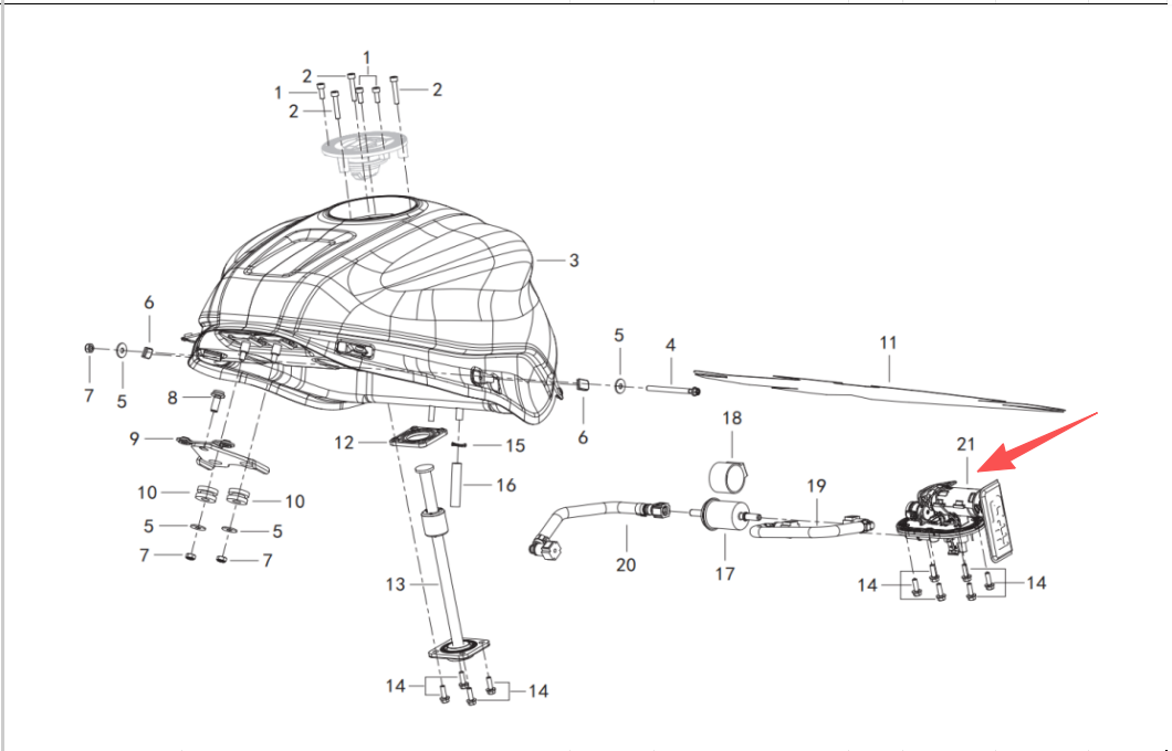 Fuel Pump suit QJMOTOR/SRK600