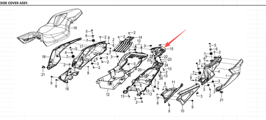 Tail Light or Brake Light and Fuel Filter/Air Filter suit QJMOTOR SRK600