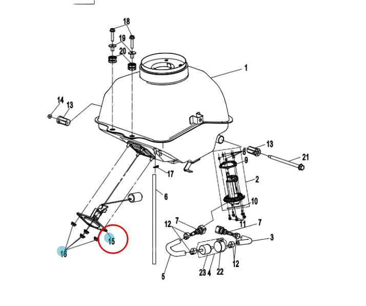 Fuel Lever Sensor suit CF300NK/CF250NK code is 6KMV-170200-B103