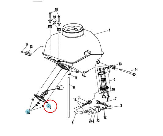 Fuel Lever Sensor suit CF300NK/CF250NK code is 6KMV-170200-B103
