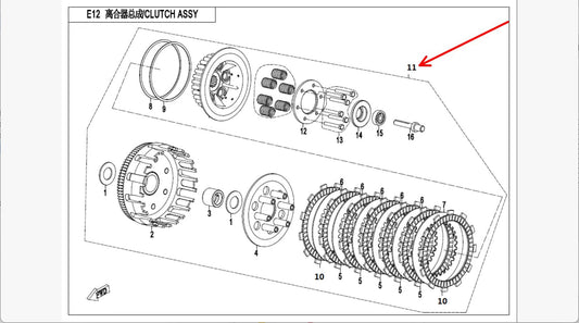 Clutch Assy suit CF300SR Code is 0DN0-050000