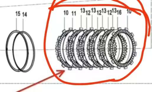 One set cluth pad assy suit CF250SR FUN/CF250SR/250NK/CF300NK  Code  0DM0-052005
