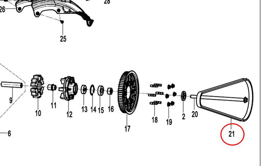 Drive Belt suit CF450CLC code is 6AQV-110008-7100-M1