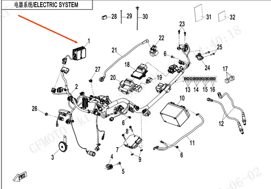 T-Box suit CF450NK code is SN1V-691100-1401-11 South America