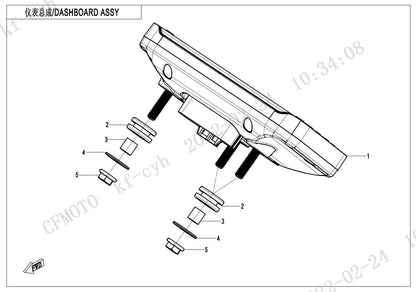 TFT dashboard suit CF450SR code is 6AQV-171000-1301