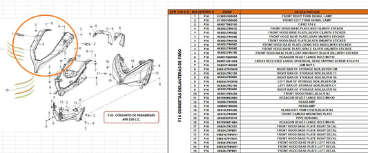 Head panel suit ATR150