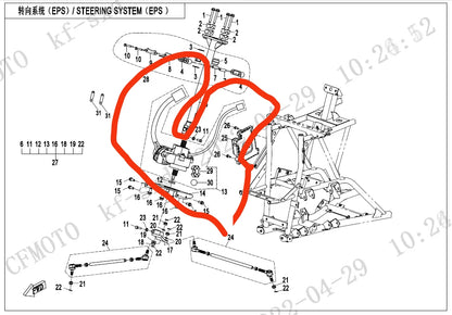 EPS Steering Driver 9DSV-150820-A200(Old code: 9DS#-103300-6000) For CF 600cc 625CC ATV CFORCE 625