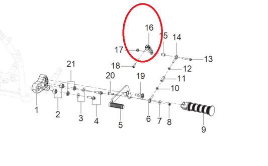 Shift gear swing arm suit QJMOTOR/SRV200 Code is 08391U510000