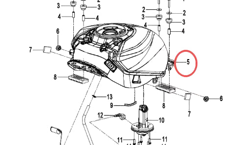 Fuel Tank suit CF450SRS Code is 6AQV-122000-3000-12