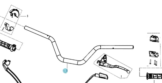 Steering Handle Bar suit CF250CLX code is 6KMV-100101-C001