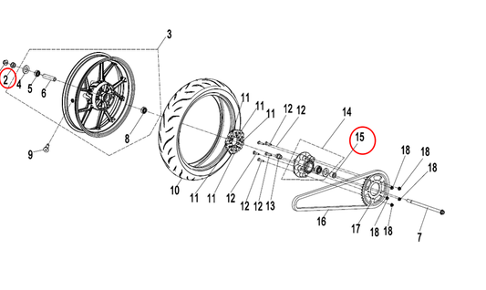 Rear Wheel shaft sleeve and right shaft bushing suit CF250NK 6KM0-110002-10000/6KJ0-110001-10000