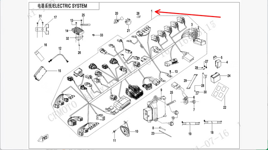 Main Cable and Start Relay suit CF250NK code is 6KMV-150100-5002
