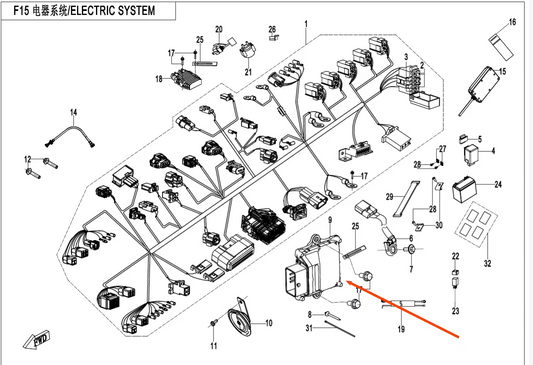 ECU suit CF300SR/CF300NK 6KNV-001000-6400