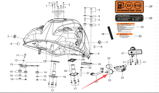 Air Filter and Fuel Filter suit QJMOTO STR800SX/QJ750-7A