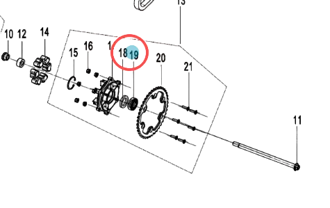 Steering Bearing and Oil Sealing and Bearing of Sprocket bottom suiit CF450SR