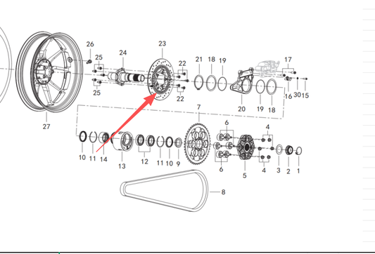 Rear Disc Brake suit QJMOTOR /SRK250