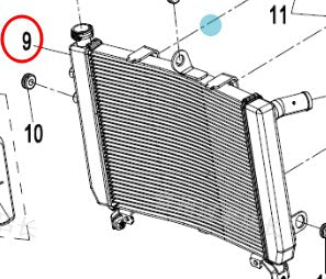 Radiator Assy suit CF500SR VOOM code  6ARV-181100-1000