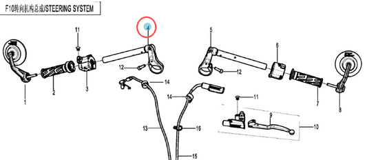 Right Steering Handle Bar suit  Papio code is 6FJV-100200-1400