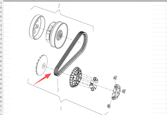 Drive Belt suit ATR150/QJ 150 code is 209265390000