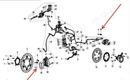Front wheel and Rear Wheel ABS sensor suit CF450NK/ CF450SRS 6AQV-080004-1000-M2/6AQV-080005-1000-M2