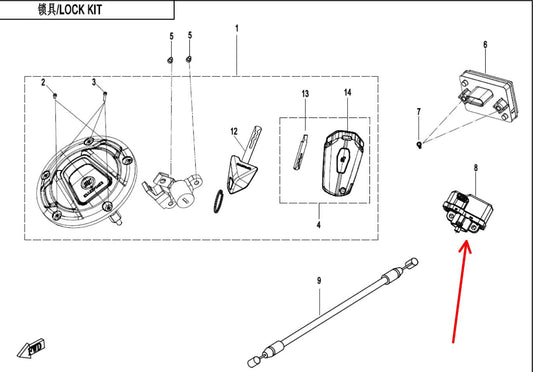 Electronic Stem lock suit CF800NK code is 6KWV-016200-1100