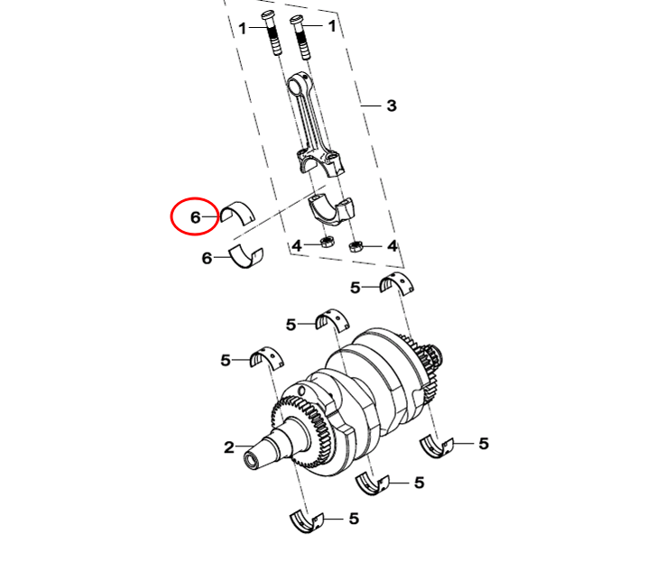 2pcs Connect plate bearing suit CF650NK code is 0700-041001-30030