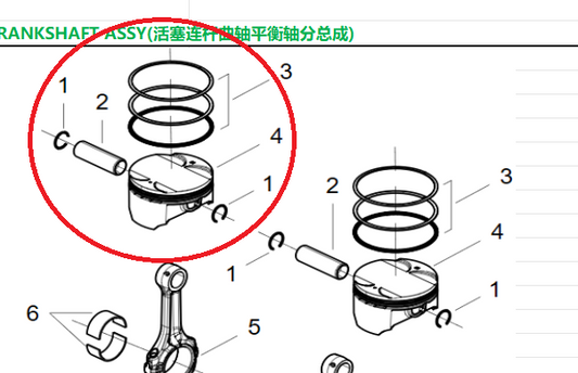 1 Set Piston/PiN/rings suit QJMOTOR 800/SRT800/QJ800-7B