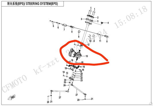 EPS ASSY Suit CF1000 code is 9AWV-150800-8001