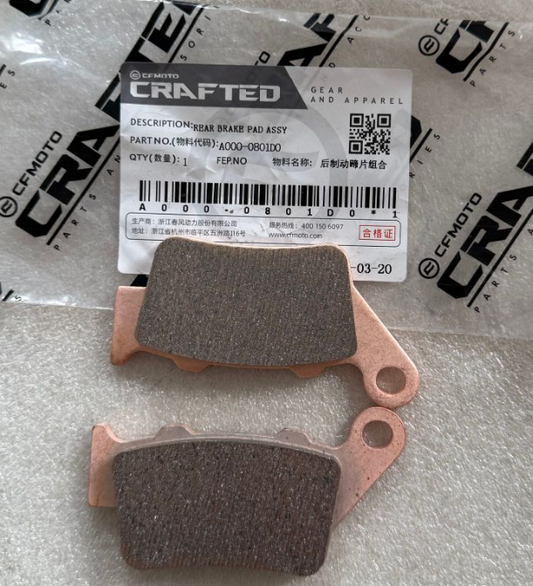 1set front brake pad and 1set rear brake pas suit CF450MT  Code is 6GUV-0811A0-6000/A000-0801D0