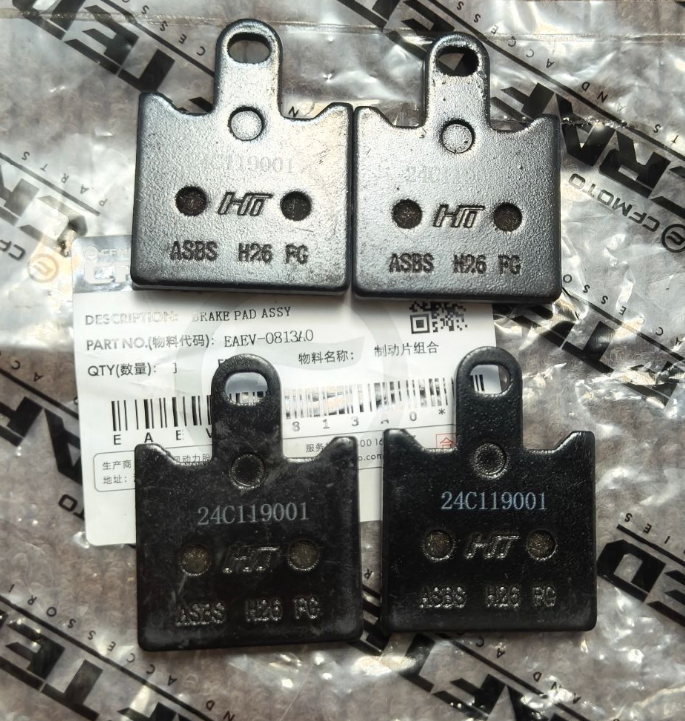 Front Brake Pad suit CF300SR/CF250SRS signal arm model code is EAEV-0813A0