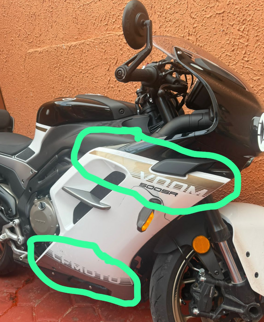 Right Radiator Cover upper sticker and lower sticker suit CF500SR 6ARV-190102-1000-11/6ARV-190104-1000-11