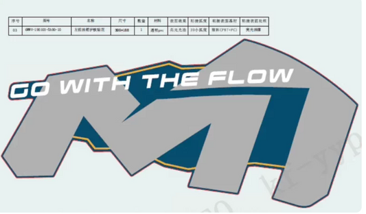Front Left fuel tank sticker suit CF800MT code is 6WWV-190103-5A00-10
