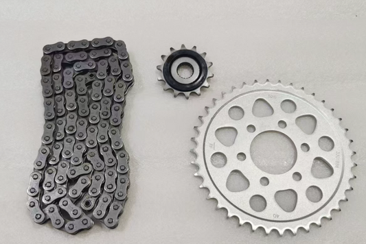 Chain and Sprocket and Pinion suit QJMOTOR/SRK250/QJ250GS-29F