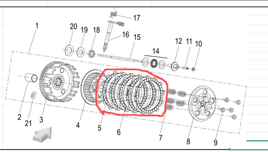 Clutch pad suit Benelli 180S