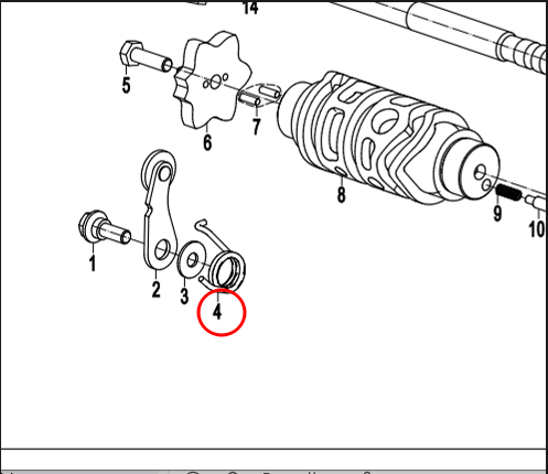 Gearshift pin spring suit CF675SR/CF675NK code is 0DM0-065001