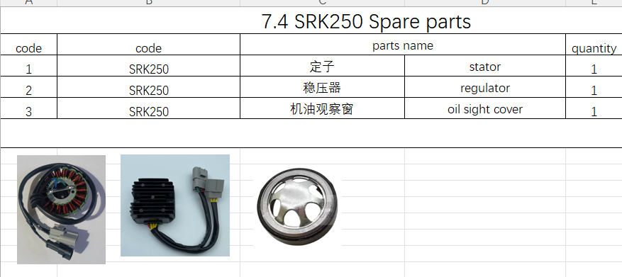 Stator/regulator/Oil Sight cover suit SRK250/QJMOTOR 250