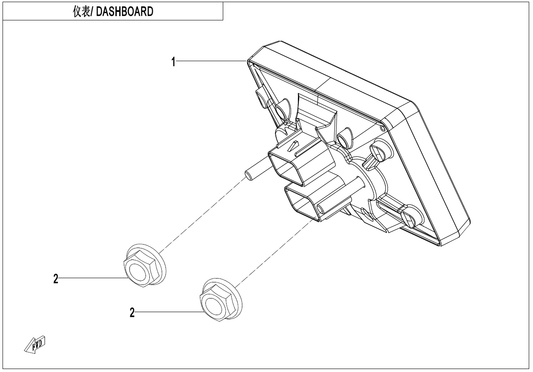 Dashboard or Speedometer Suit For CFMOTO Zforce 950 code is 5BYV-171000-A400